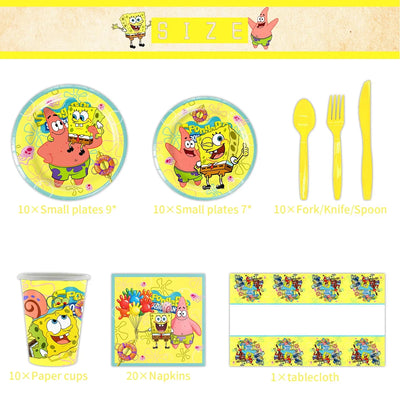 Set de table jaune Bob l'Éponge
