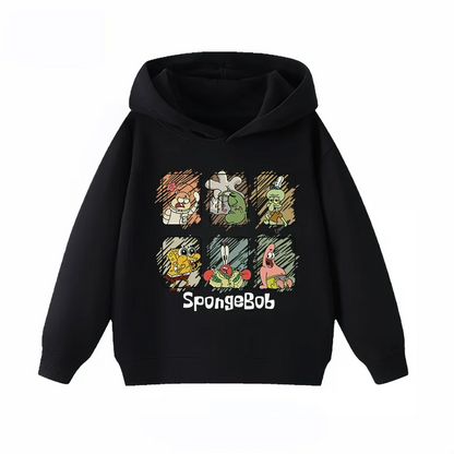 Weißes SpongeBob-Sweatshirt – Bob's Grimassen