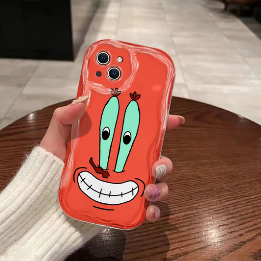 Cover per iPhone Mr. Krabs - Rosso brillante (Silicone)
