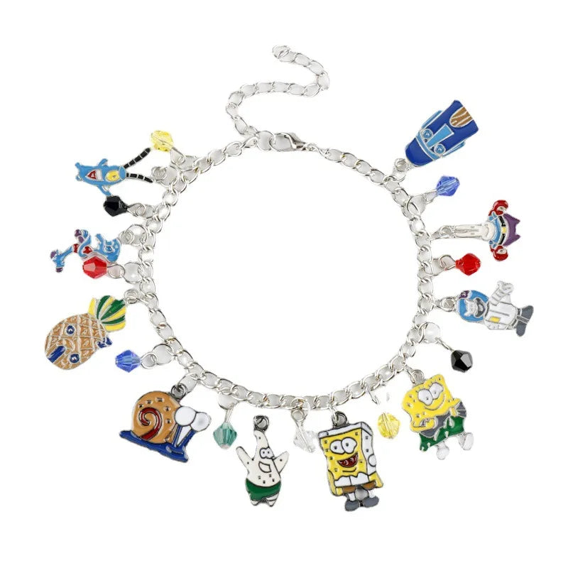 Bracelet Bob L'Éponge - Gourmette Multi-Charms