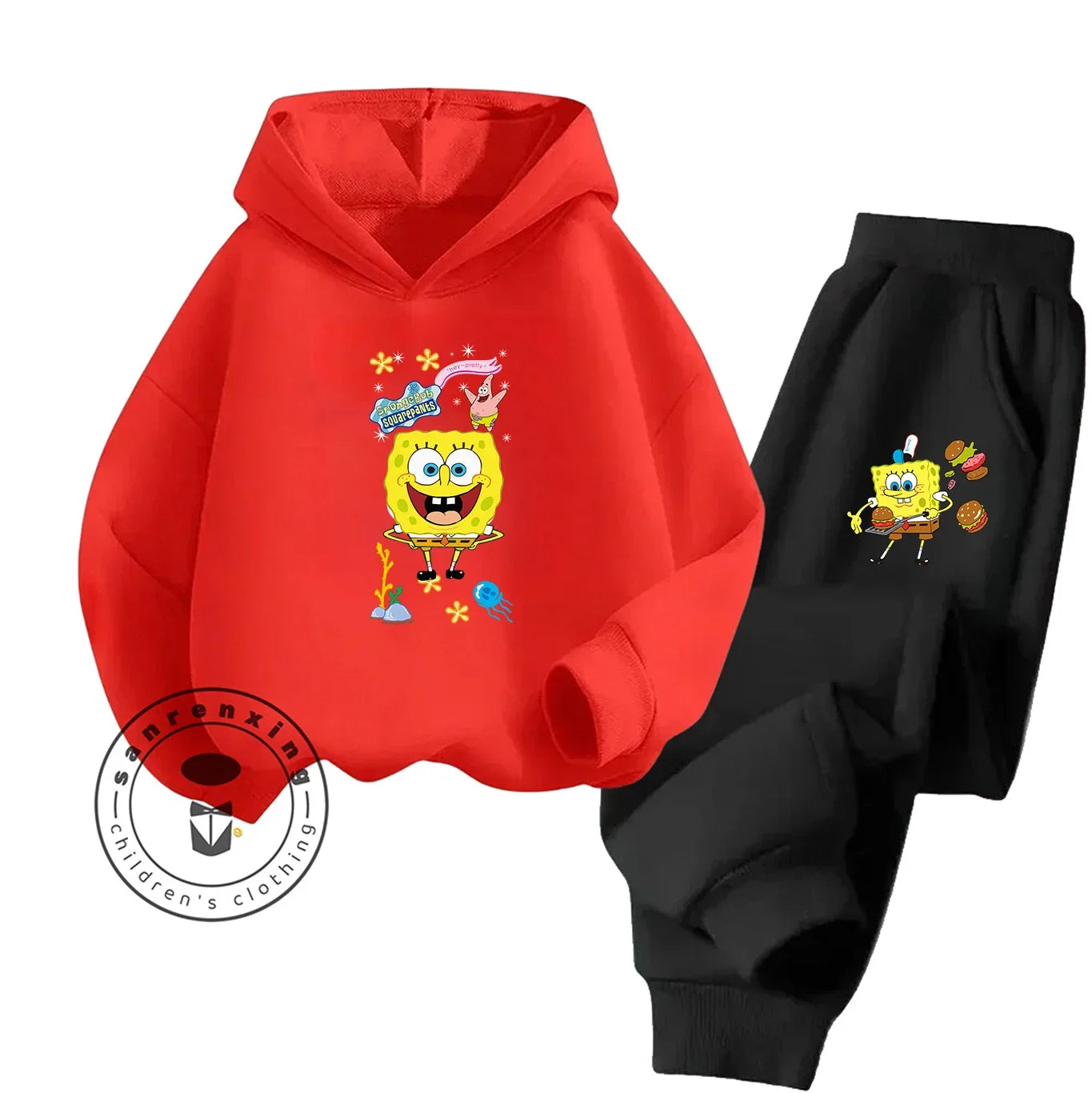 Ensemble Sport Bob L'Éponge - Jaune & Pantalon Noir