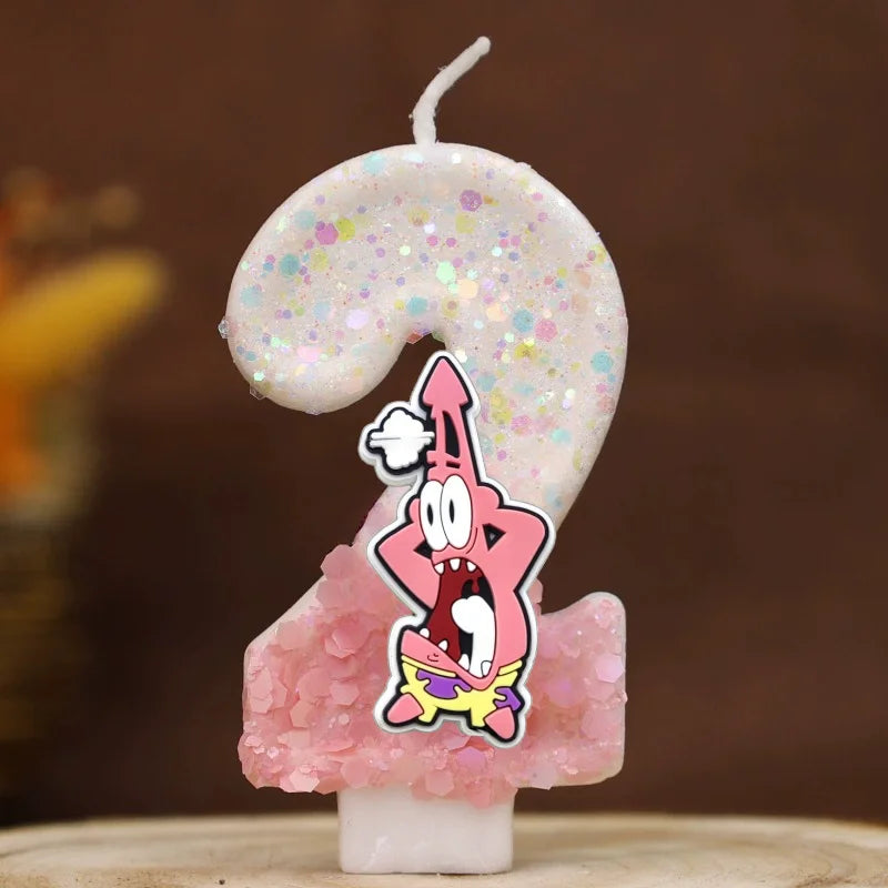 Bougie Anniversaire Bob L'Éponge - Patrick Star