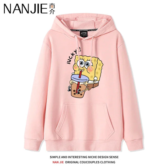 Felpa rosa pastello SpongeBob - Atmosfera chill