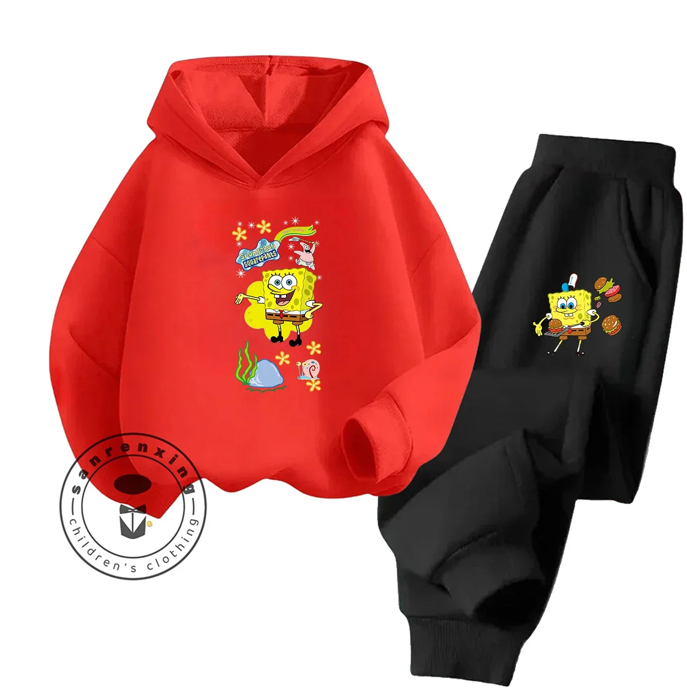 Ensemble Sport Bob L'Éponge - Jaune & Pantalon Noir