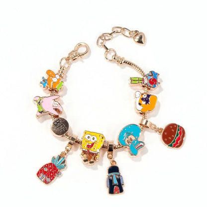 Bracelet Gourmette Bob L'Éponge - Charms Dorés