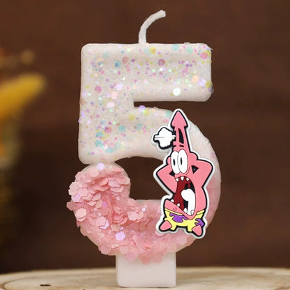 Bougie Anniversaire Bob L'Éponge - Patrick Star