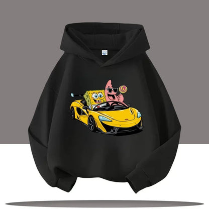 Hoodie Gris Chiné Bob L'Éponge - Gary & Bob