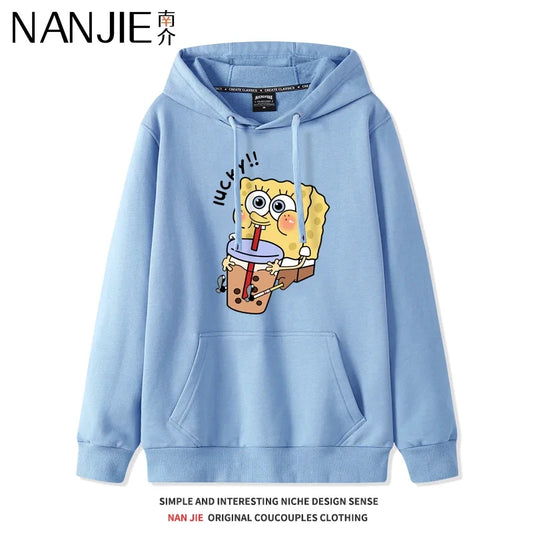 Felpa blu con cappuccio di SpongeBob - Bob seduto (Cool)