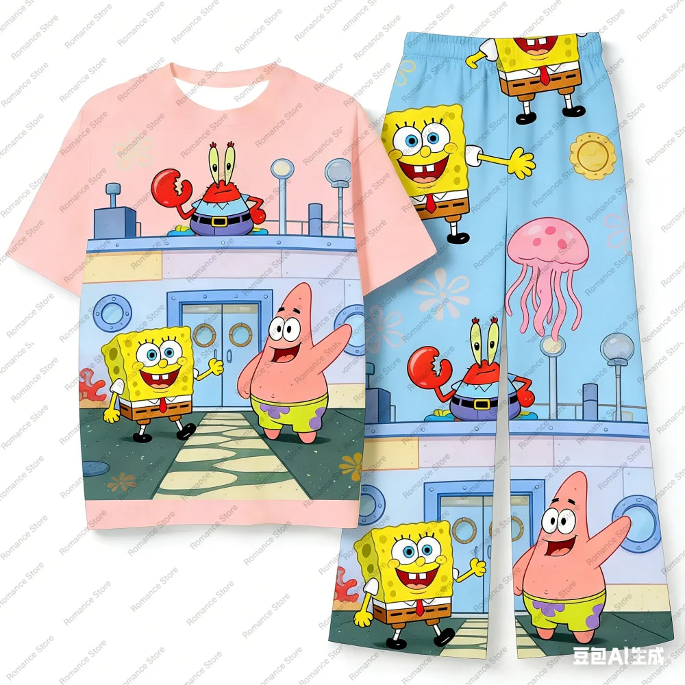 Pyjama Long Bob L'Éponge - Ensemble T-Shirt & Pantalon Ananas