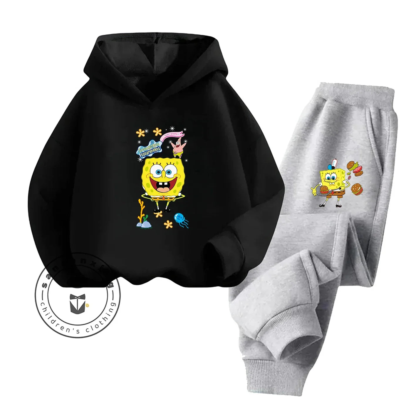 Ensemble Sport Bob L'Éponge - Jaune & Pantalon Noir
