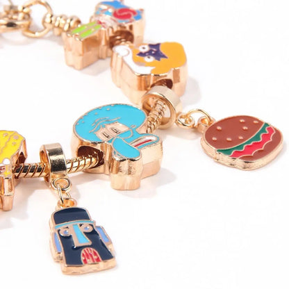 Bracelet Gourmette Bob L'Éponge - Charms Dorés