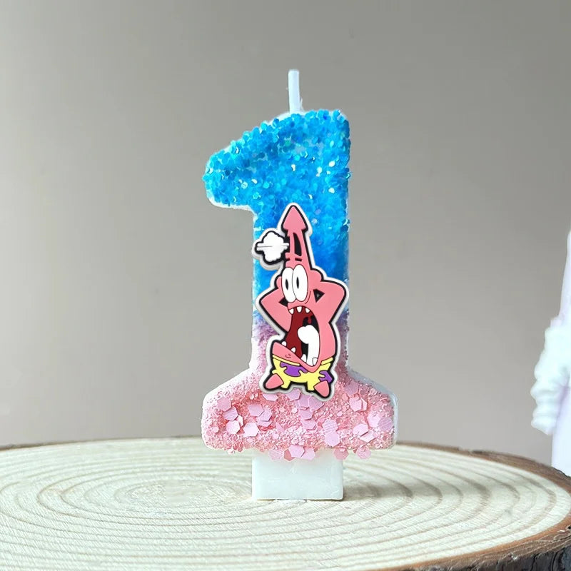 Bougie Anniversaire Bob L'Éponge - Patrick Star
