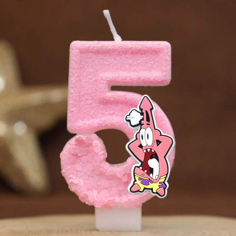 Bougie Anniversaire Bob L'Éponge - Patrick Star