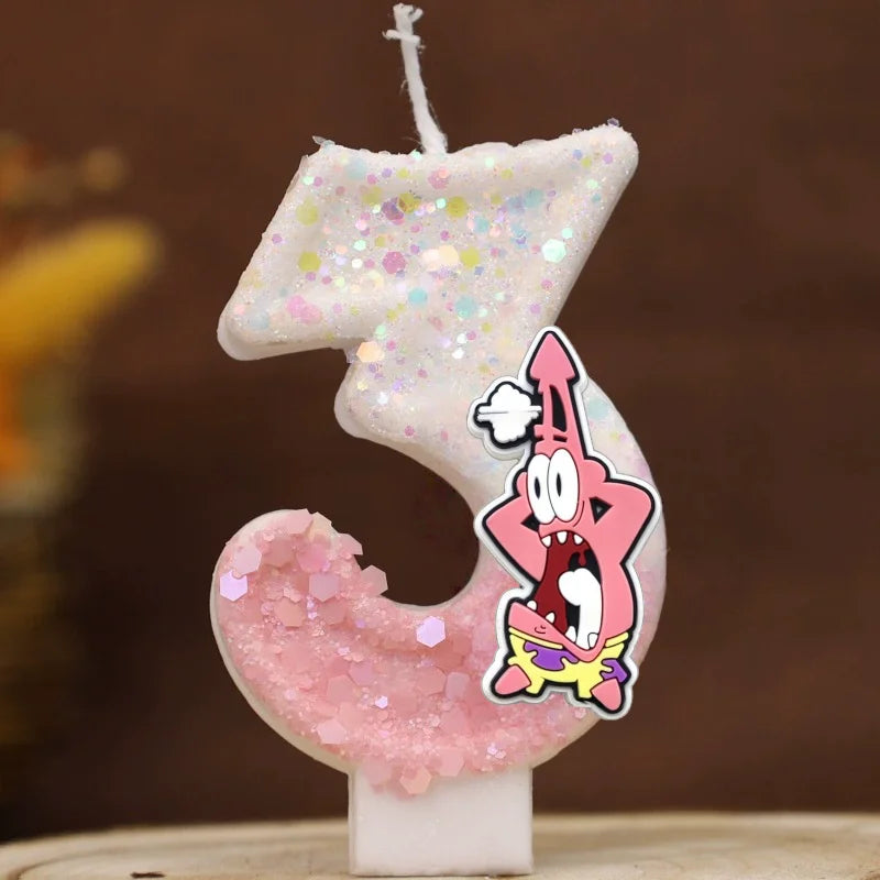 Bougie Anniversaire Bob L'Éponge - Patrick Star