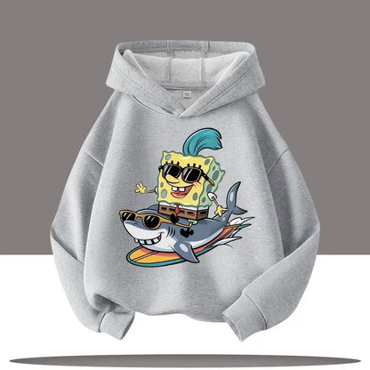 Hoodie Gris Chiné Bob L'Éponge - Gary & Bob