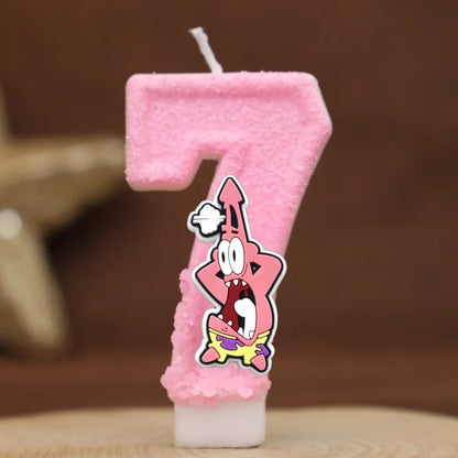Bougie Anniversaire Bob L'Éponge - Patrick Star