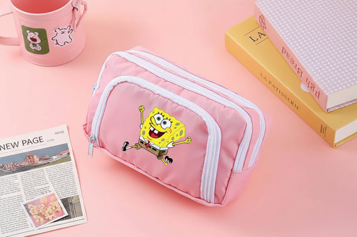 Trousse rose Bob l'Éponge : motif détente