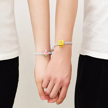 Bracelets Bob L'Éponge - Duo Amitié Tressé