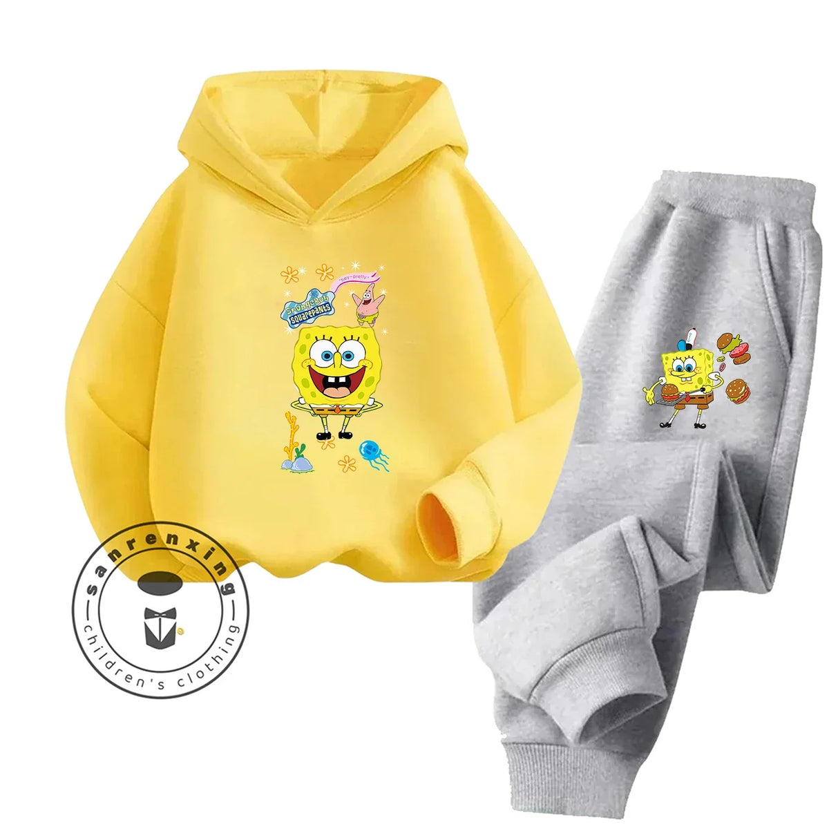 Ensemble Sport Bob L'Éponge - Jaune & Pantalon Noir