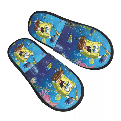 Chaussons Bob l'Éponge : décor sous-marin