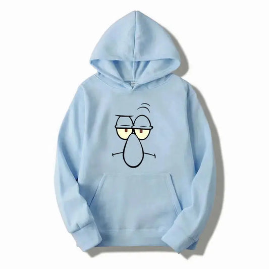 Sweat à capuche bleu ciel Bob l'Éponge : Carlo blasé