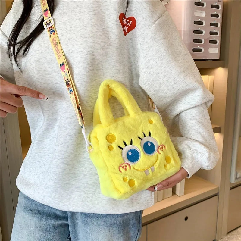 Sac Bandoulière Bob L'Éponge - Peluche Kawaii
