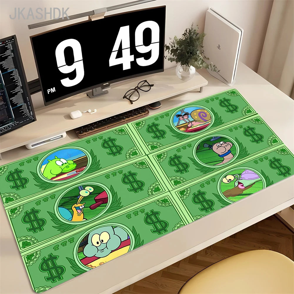 Tappetino per mouse Mr. Krabs - Motivo con dollari (Argento)