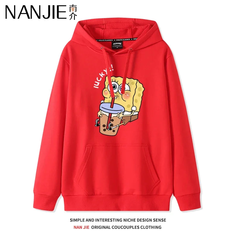 Felpa rosso vivo di SpongeBob - Design minimalista