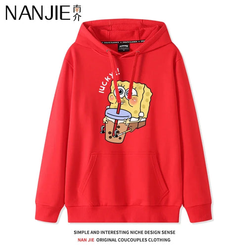 Felpa rosso vivo di SpongeBob - Design minimalista