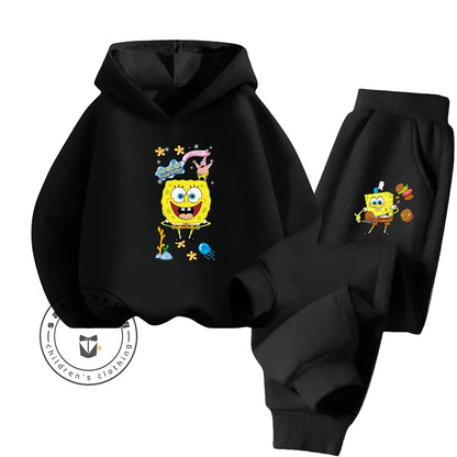 Ensemble Sport Bob L'Éponge - Jaune & Pantalon Noir