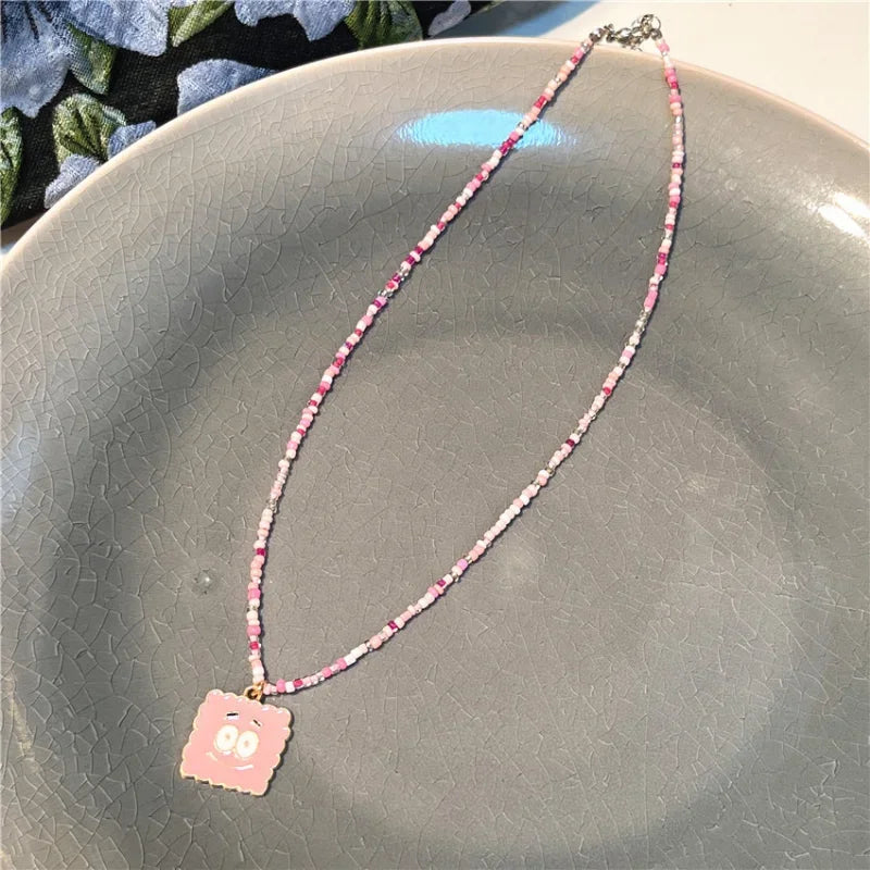 Collier Perles Bob L'Éponge - Style Kawaii