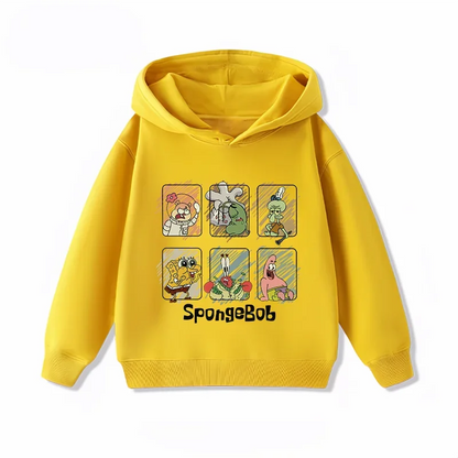 Weißes SpongeBob-Sweatshirt – Bob's Grimassen