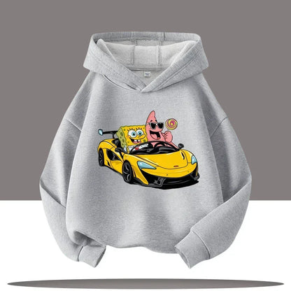 Hoodie Gris Chiné Bob L'Éponge - Gary & Bob