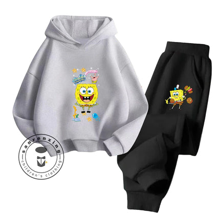 Ensemble Sport Bob L'Éponge - Jaune & Pantalon Noir