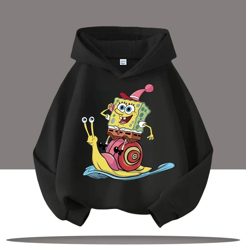 Hoodie Gris Chiné Bob L'Éponge - Gary & Bob