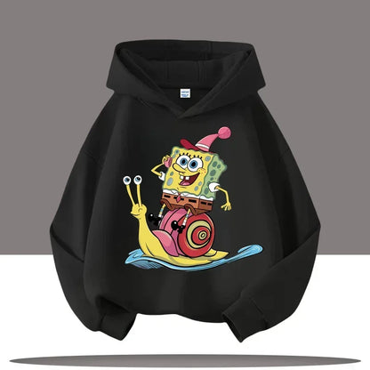 Hoodie Gris Chiné Bob L'Éponge - Gary & Bob