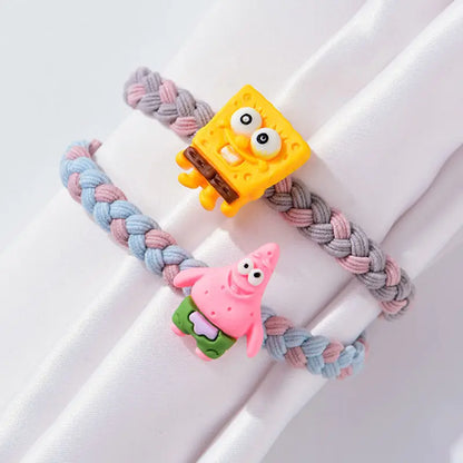 Bracelets Bob L'Éponge - Duo Amitié Tressé