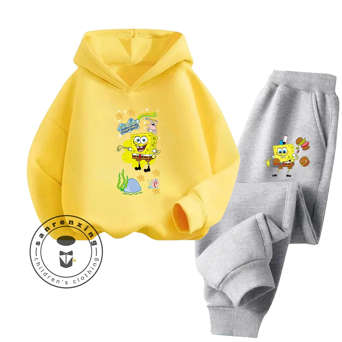 Ensemble Sport Bob L'Éponge - Jaune & Pantalon Noir