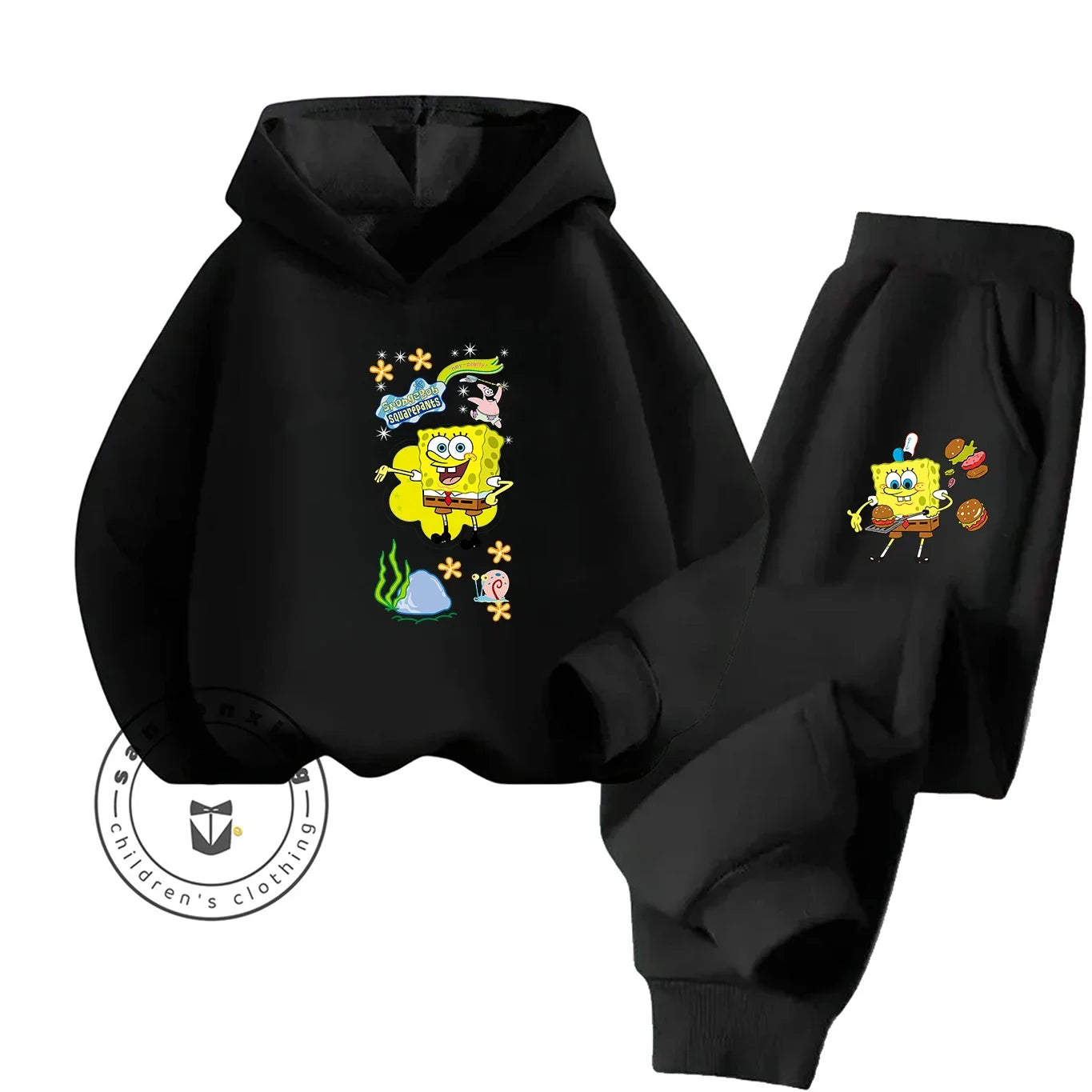 Ensemble Sport Bob L'Éponge - Jaune & Pantalon Noir