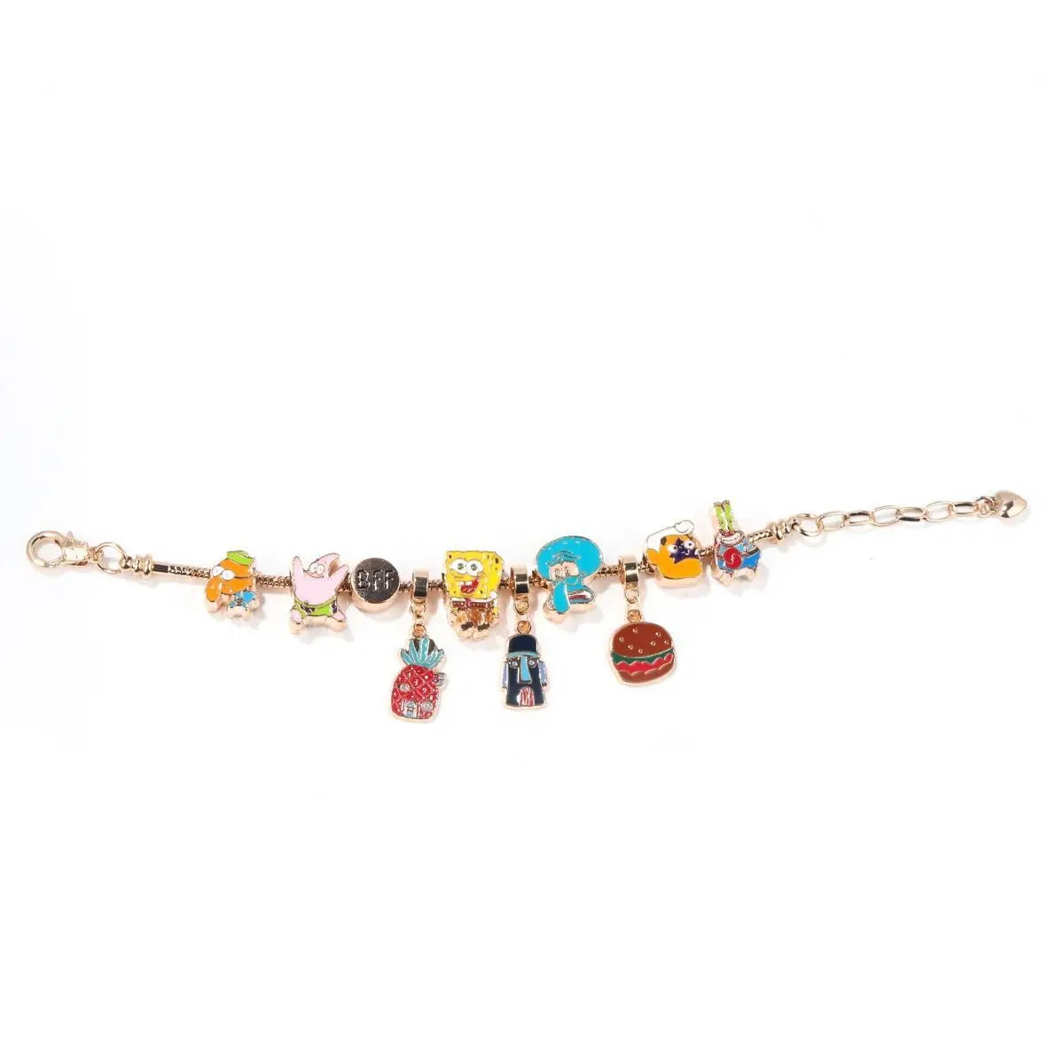 Bracelet Gourmette Bob L'Éponge - Charms Dorés