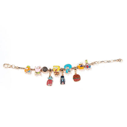 Bracelet Gourmette Bob L'Éponge - Charms Dorés