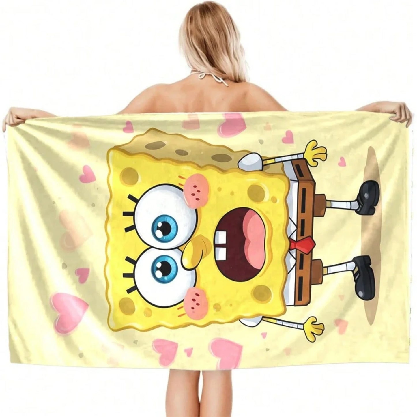 Serviette de Bain Bob L'Éponge - Visage Géant