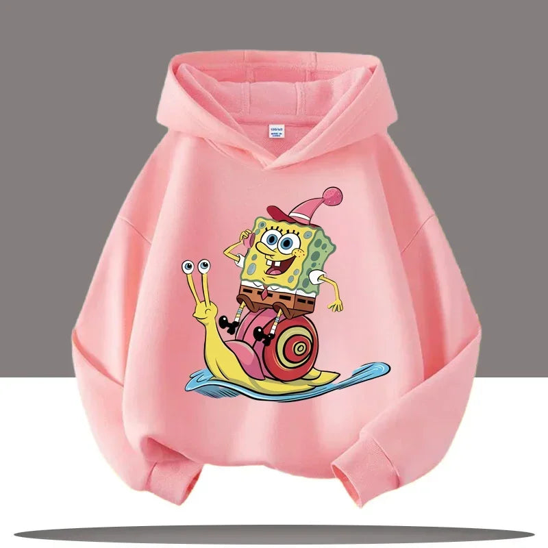 Hoodie Gris Chiné Bob L'Éponge - Gary & Bob