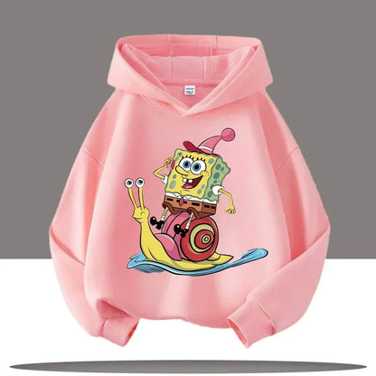 Hoodie Gris Chiné Bob L'Éponge - Gary & Bob