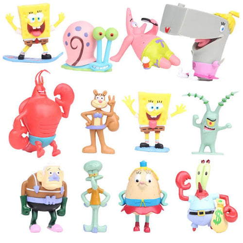 Figurines Bob l'Éponge : méga pack de 12 pièces
