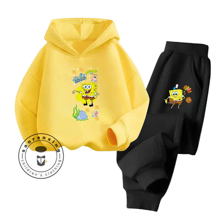 Ensemble Sport Bob L'Éponge - Jaune & Pantalon Noir